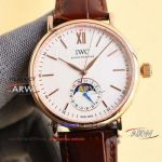 New replica IWC Portofino Moon Phase Rose Gold Case Swiss Automatic Movement Watch 39mm 